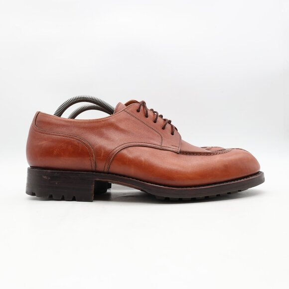 Yanko by Pepe Albaladejo Men's US Size 10 D Brown Leather Moc Toe Dress Shoes - Picture 1 of 11